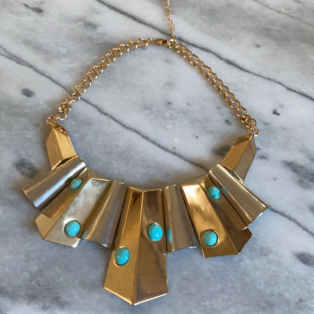 Silver and gold necklace